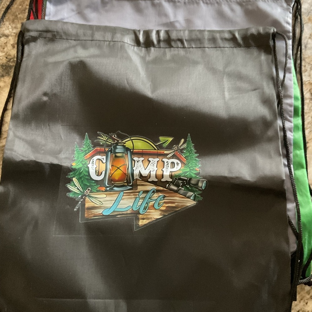 Source Unknown Camp Life Drawstring Backpack Set … - image 2